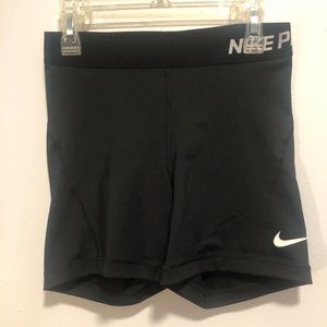 Black 3” Nike Pro Spandex Shorts